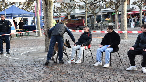 Vorführung der Arbeit mit Handyspürhunden der Polizei Vorführung der Arbeit mit Handyspürhunden der Polizei