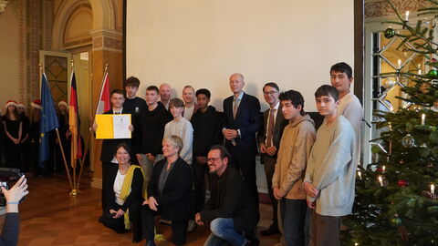 1. Platz: Klassen 8a, 8b, 8c der Anne-Frank-Schule aus Frankfurt/M.